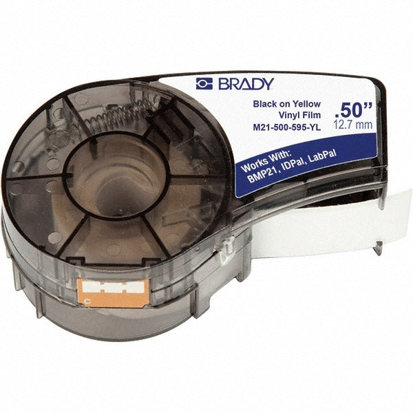 BRADY Brady 142799 Vinyl Label Maker Label Black Yellow 0.5in