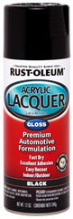 RUST-OLEUM Rust-oleum 253365 Acrylic Lacquer Spray 12 Oz Black