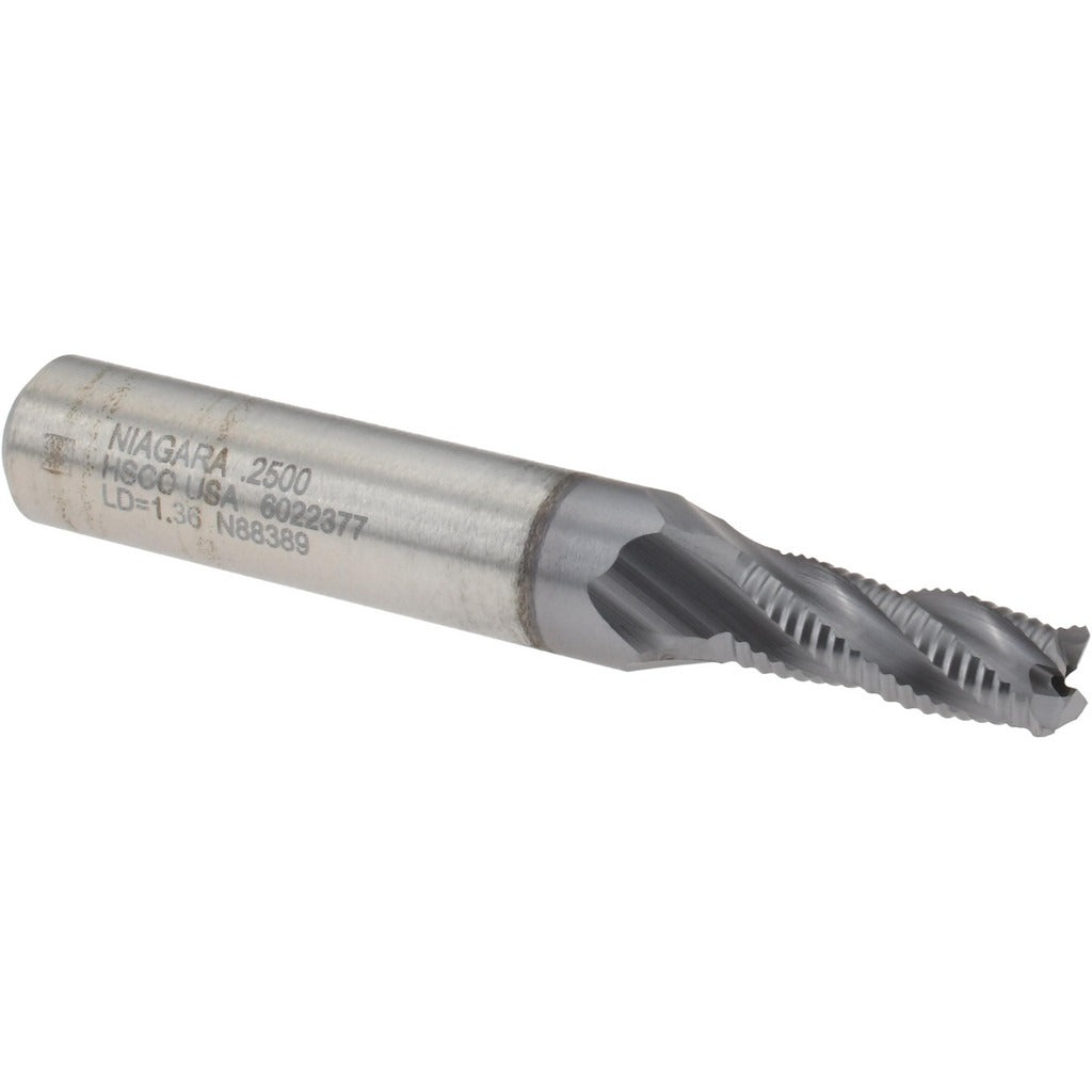 SECO TOOLS Seco 17016188 Roughing End Mill 1/4 in 4 Flute Cobalt Ticn