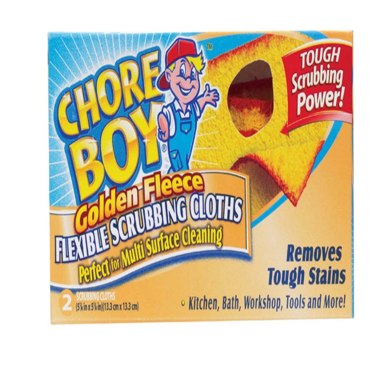 CHORE BOY Chore Boy 86259618941 Golden Fleece Non-Metallic Cloth Sponges & Woven Scrubbers (2-Pack)