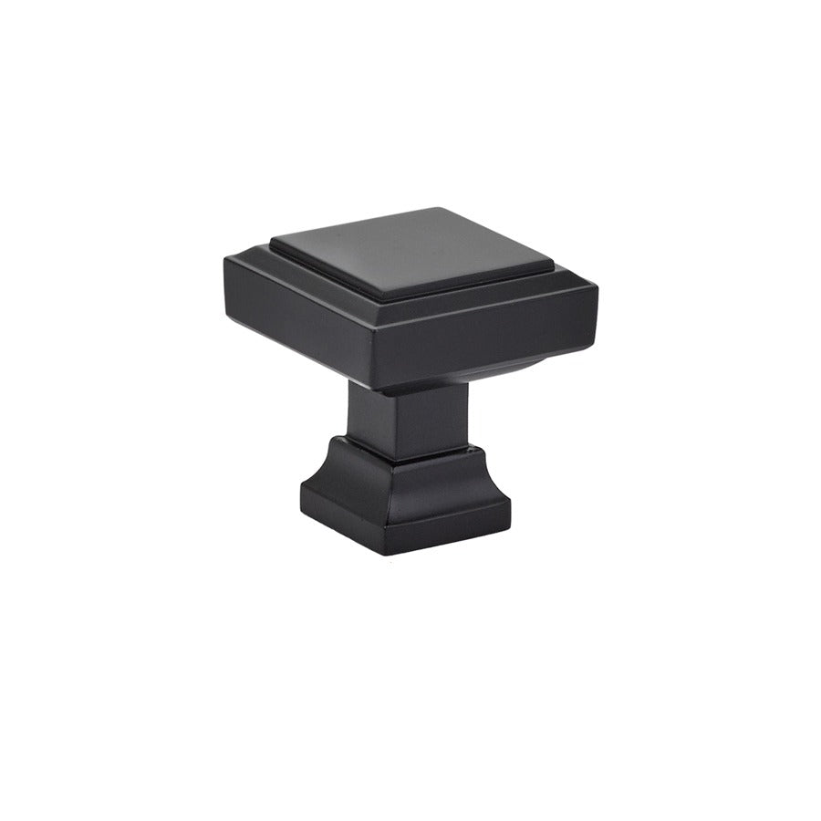 EMTEK Emtek 86295US19 Geometric Square Cabinet Knob Flat Black