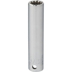 PROTO Proto J4709DPL Spline Socket 1/4 in Drive 9/32 in Hex Deep