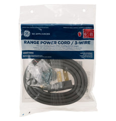 GE APPLIANCES Ge Appliances WX09X10008 3-Wire Range Cord 40 Amp (6 ft, Right-Angle Plug) WX09X10008