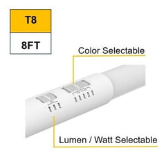 HALCO LIGHTING Halco Lighting 87226 T8 Type B Linear Tube 24/32/40W Selectable (8 ft) 96T8-40S-8CS-DE-BYP3-LED