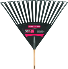 TRUPER Truper CR-30-CO Tru Tough Poly Head Clog-Resistant Leaf Rake 30 in Head 48 in Handle