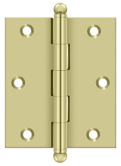 DELTANA Deltana CH3025U3-UNL Door Hinge Ball Tips Unlacquered Brass