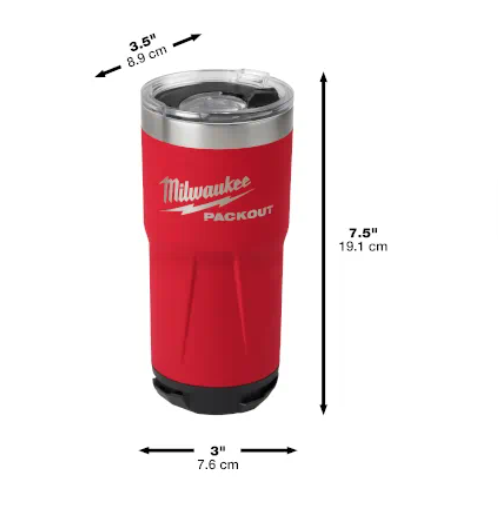 MILWAUKEE Milwaukee 48-22-8392R 20oz Pack Out Tumbler