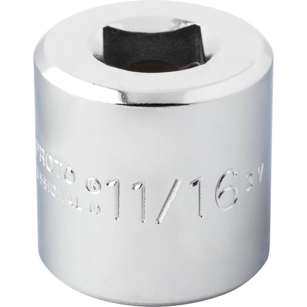 PROTO Proto J5222HS 11/16 in 3/8 Drive 6-point Hand Socket