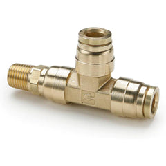 PARKER Parker 171PTC-4-4 Swivel Male Run Tee 1/4 Inch Od Brass 250 Psi