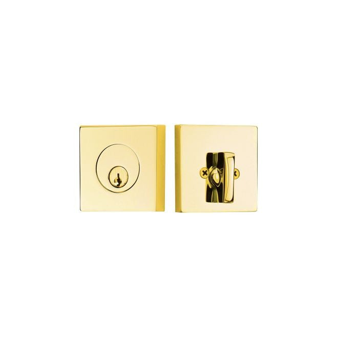 EMTEK Emtek 8469US3NL Square Single Cylinder Deadbolt Unlacquered Brass