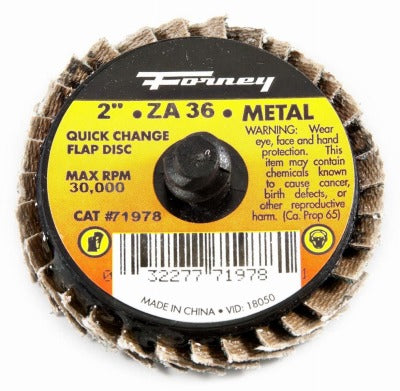 FORNEY Forney Industries 71978 Quick Change Flap Disc 36 Grit