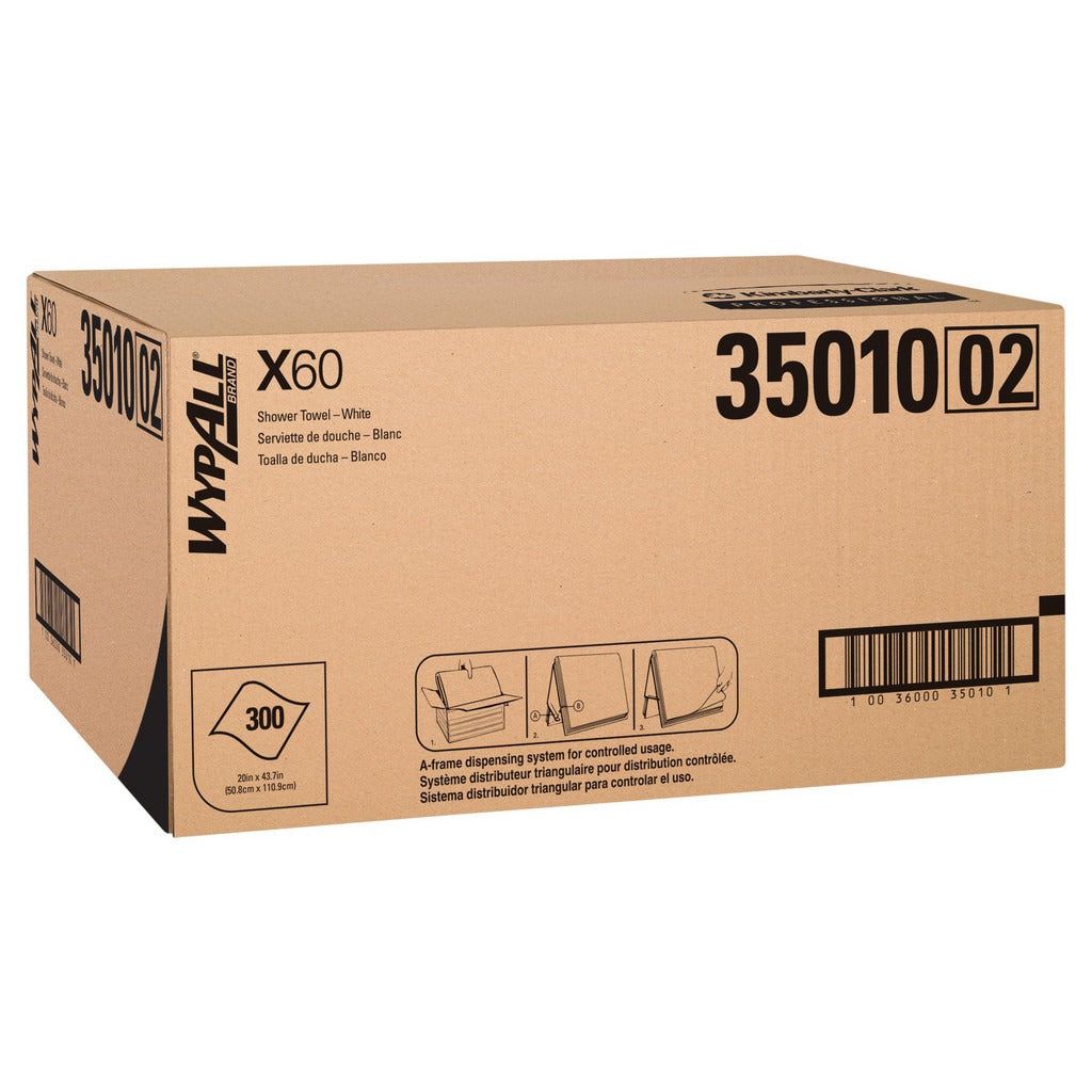 KIMBERLY-CLARK Wypall 35010 Shop Towel Industrial Wipes 100 Sheets White