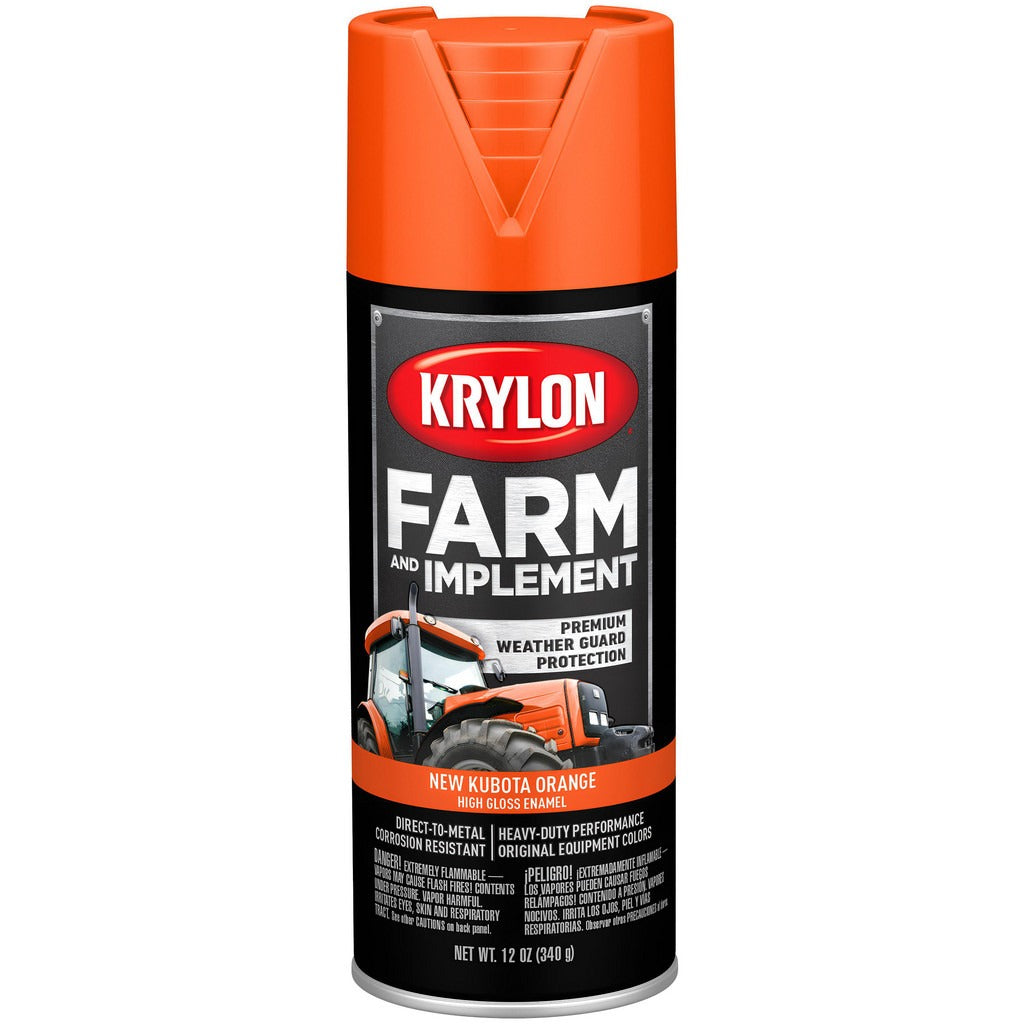 KRYLON Krylon K01954008 Farm Implement Spray Paint Kubota Orange