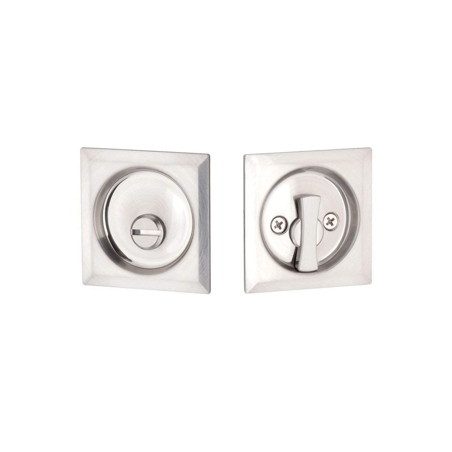 EMTEK Emtek EETPDSQU63SN Square Pocket Door Privacy Lock