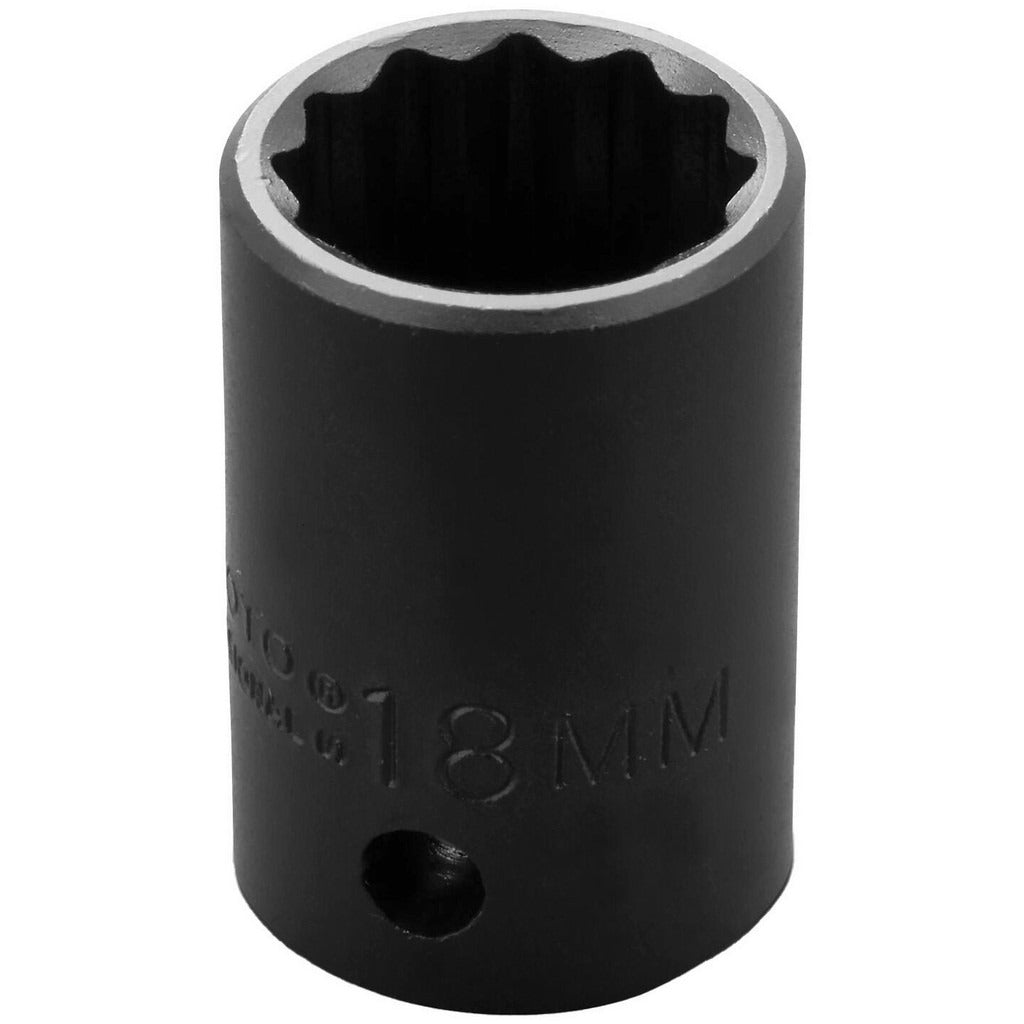 PROTO Proto J7418MT Impact Socket 1/2 in Drive 18mm 12-point