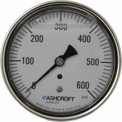 ASHCROFT Ashcroft 83202 Pressure Gauge 600 Psi 3.5 in Npt