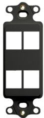 ICC Icc ic107di4bk Decorex 4 Port Modular Insert Black