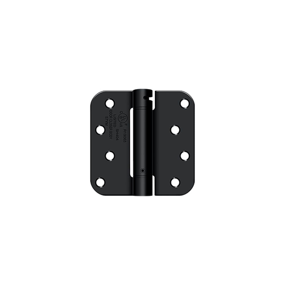 DELTANA Deltana DSH4R51B Spring Hinge 4x4 5/8 Radius Flat Black