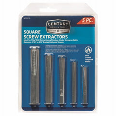 CENTURY DRILL & TOOL Century Drill Tool 73215 Square Screw Extractor Set 5 Piece
