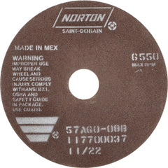 NORTON Norton 66252922684 Cut-off Wheel 7 in Aluminum Oxide 60 Grit