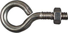 NATIONAL HARDWARE N221-572 Ss Eye Bolt with Hex Nut 1/4x2 in 85 Lb Cap 10-pack