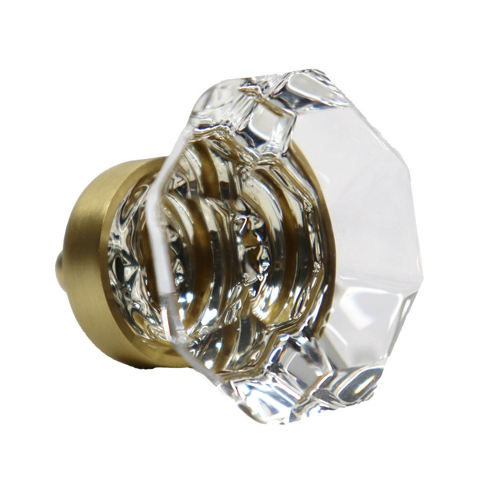 EMTEK Emtek 86011US4 Old Town Clear Cabinet Knob Satin Brass