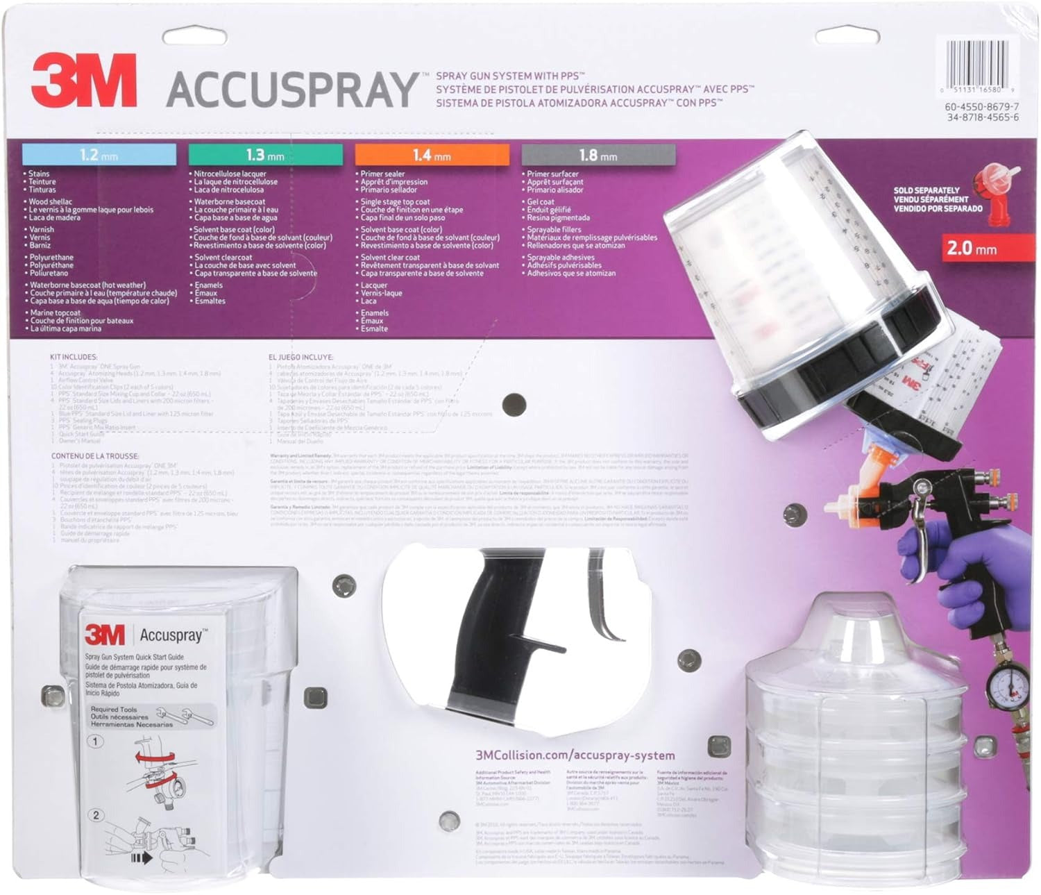 3M 3M 16580 Accuspray One Spray Gun System 22 Ounce (4 Nozzles)