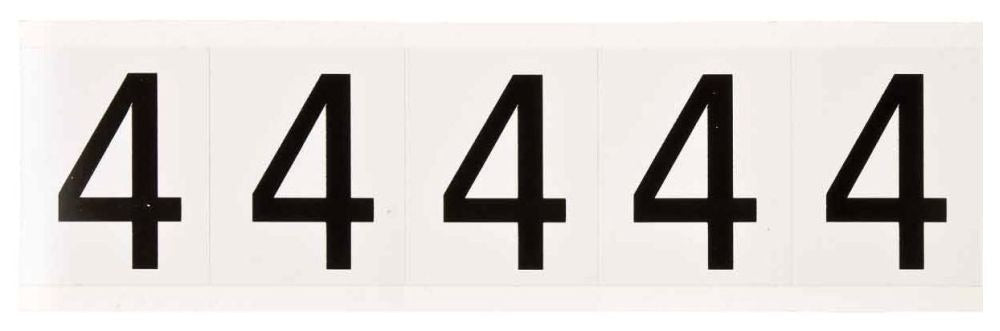BRADY Brady 9714-4 Outdoor Numbers Vinyl Gloss Legend 4 Non-Reflective 2.25 H x 1.81 W in.