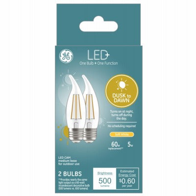 GE G E Lighting 93121493 Led Dusk to Dawn Bulb 5W 2 Pack