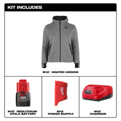 MILWAUKEE Milwaukee F200G-21M Women Heated Hoodie M12 (Size M / F200G-21M)
