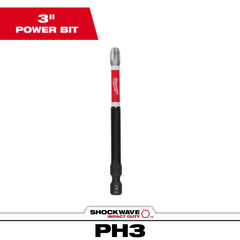 MILWAUKEE Milwaukee 48-32-4563 Shockwave Impact Phillips #3 Power Bit 3-1/2 Inch 1 Pack 48-32-4792 48-32-4192