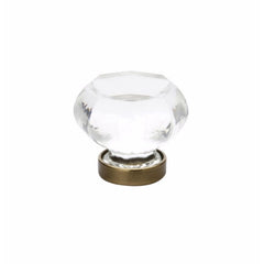 EMTEK Emtek 86010US7 Old Town Clear Cabinet Knob Antique Brass