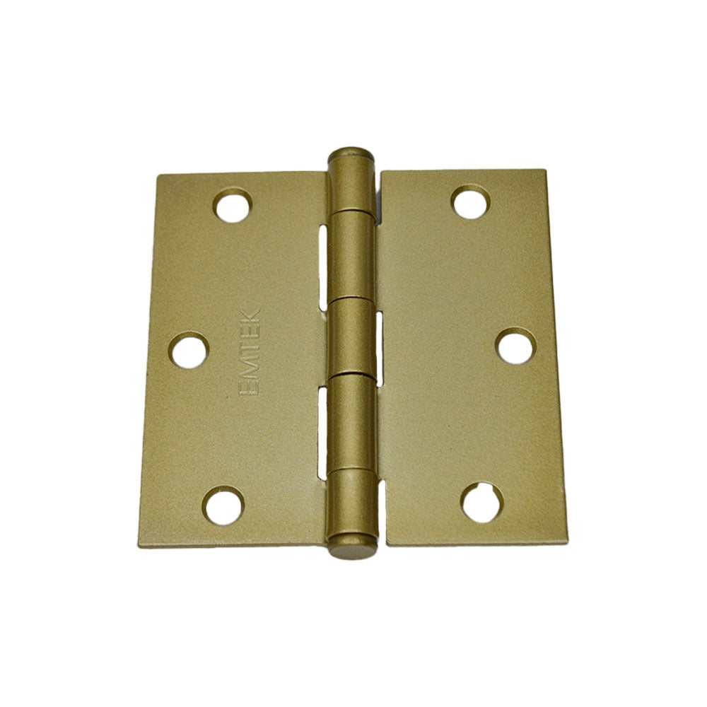 EMTEK Emtek 91013US4 Square Steel Hinge Pair 3.5x3.5 Satin Brass