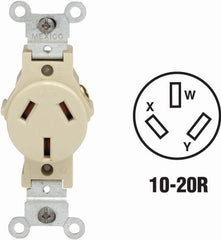 LEVITON Leviton Mfg Co 003-05032-00I 20A Single Outlet Nema 10-20R