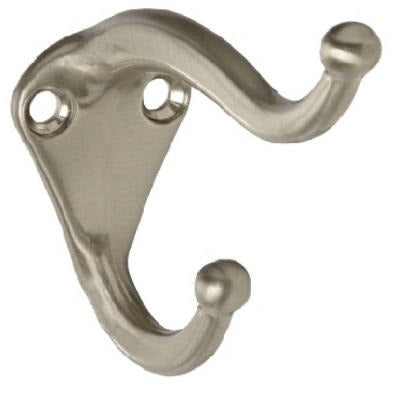 NATIONAL HARDWARE National Mfg N325-480 Satin Nickel Coat Hat Hook 5 Pack