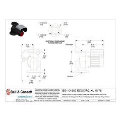 Bell & Gossett 104303 Ecocirc XL 15-75 Cast Iron Circulator, Flanged (1/6 HP, 115V)