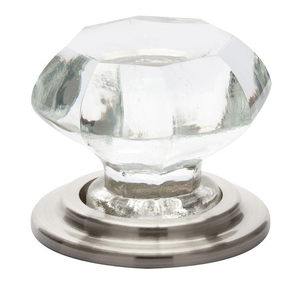 EMTEK Emtek 86028US15 Old Town Clear Cabinet Knob Satin Nickel