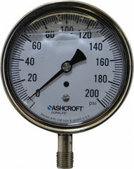 ASHCROFT Ashcroft 94488 Pressure Gauge 0-200 Psi 3.5 in Dial Npt