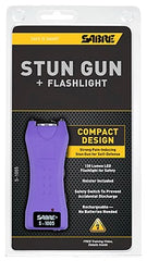 SABRE Sec S-1005-PR Mini Purple Stun Gun Led Flashlight