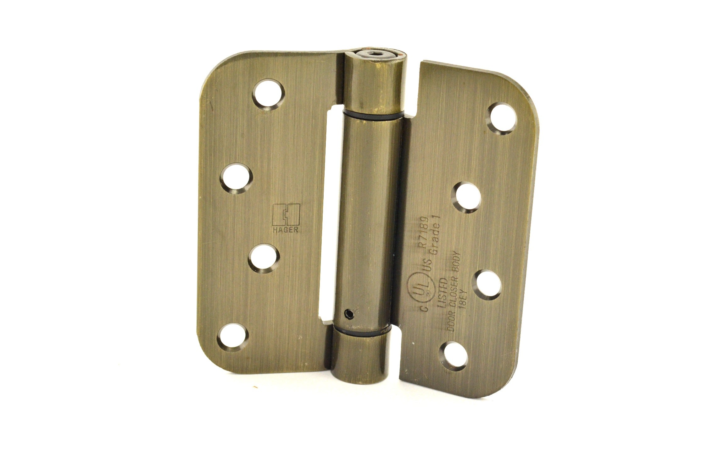 HAGER Hager Hinge 175245 Full Mortise Spring Hinge 4x4 Steel Antique Brass