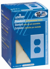 LEVITON Leviton Mfg Co M25-86003-IMP Duplex Wallplate Ivory 10 Pack