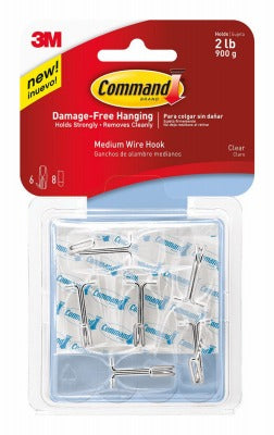 3M 3M Company 17065CLR-6ES Clear Medium Wire Toggle Hook 6 Count