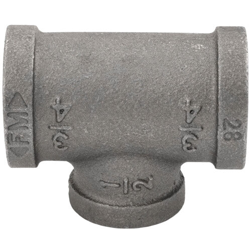 EVERFLOW Everflow BMRT0342 Black Reducing Tee 3/4 x 1/2