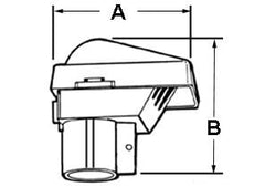 Bridgeport 1254-PVC Entrance Head, PVC, Size 1 1/4 Inch