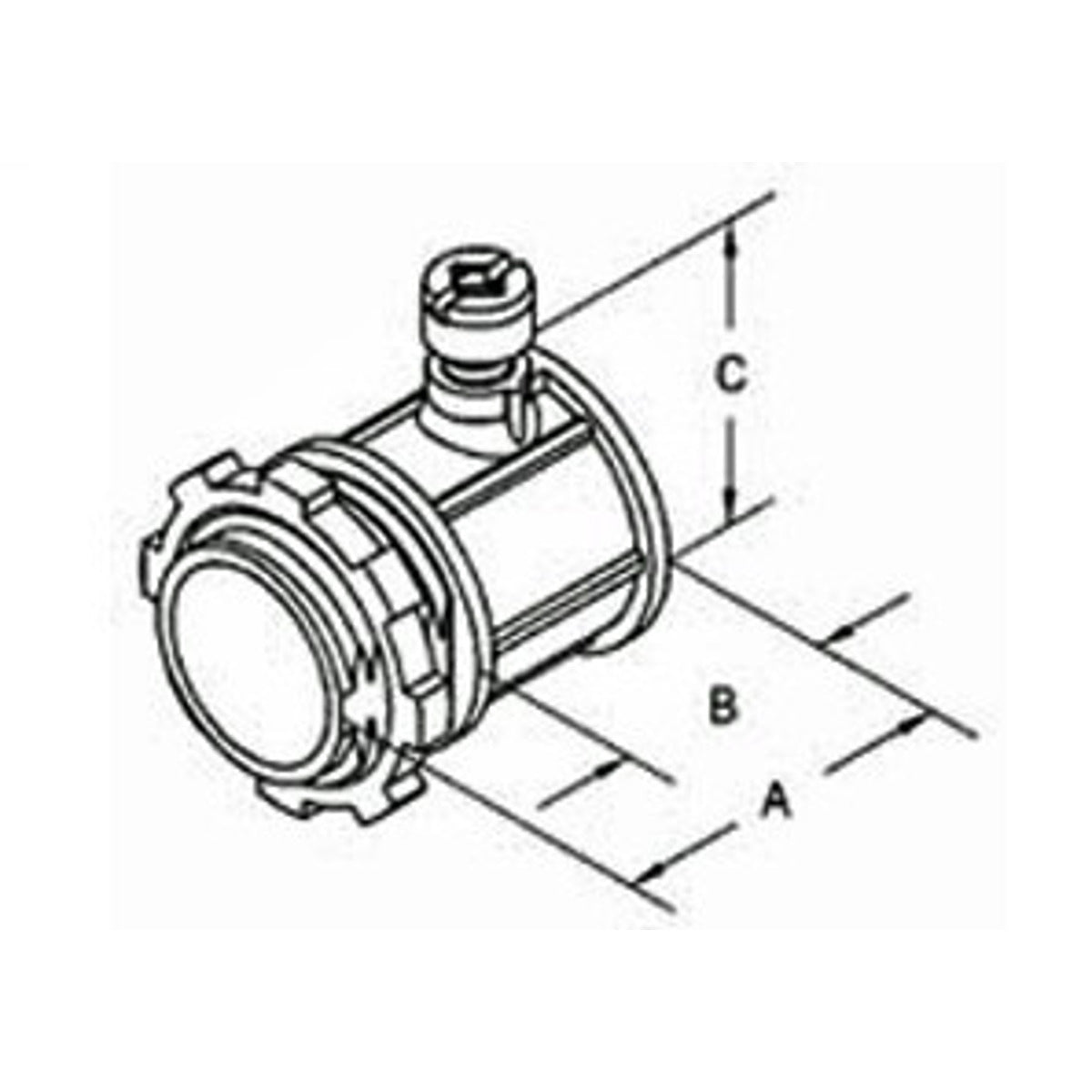 BRIDGEPORT Bridgeport 232-DC2 EMT Die Cast Set Screw Connector 1 Inch