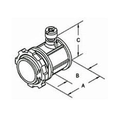 Bridgeport 232-DC2 EMT Die Cast Set Screw Connector 1 Inch