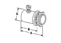 Bridgeport 233-I Connector Set Screw Steel Insulated Throat Size 1-1/4 Inch