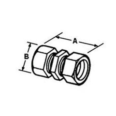 Bridgeport 264 Coupling, Compression, Steel, Size 1 1/2 Inch