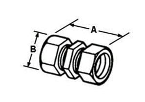 BRIDGEPORT Bridgeport 265-DC Coupling Compression Zinc Die Cast 2 Inch