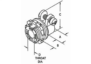 BRIDGEPORT Bridgeport 408-DC2 Greenfield Die Cast Squeeze Connector, 3/4 Inch
